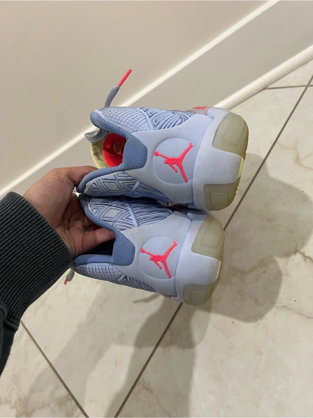 Air Jordan Blue Fadeaway 38 Sneakers Size 10 US